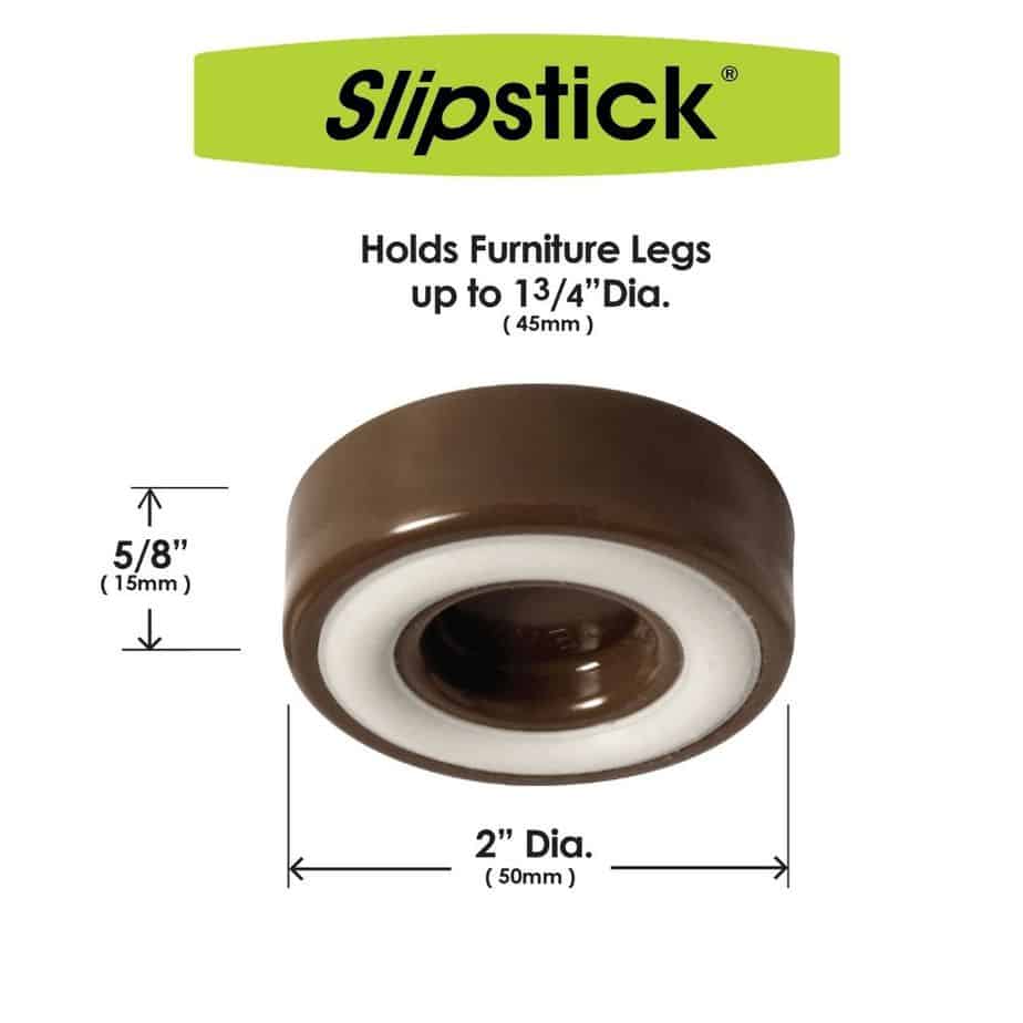 Slipstick CB525 Furniture Caster Cups Floor Protector Coasters for  Furniture Legs Set of 4 Grippers 134 Inch …