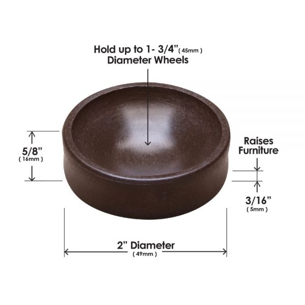 Small Castor Cup 50mm Diameter Furniture Grippers & Floor Protectors Image 3