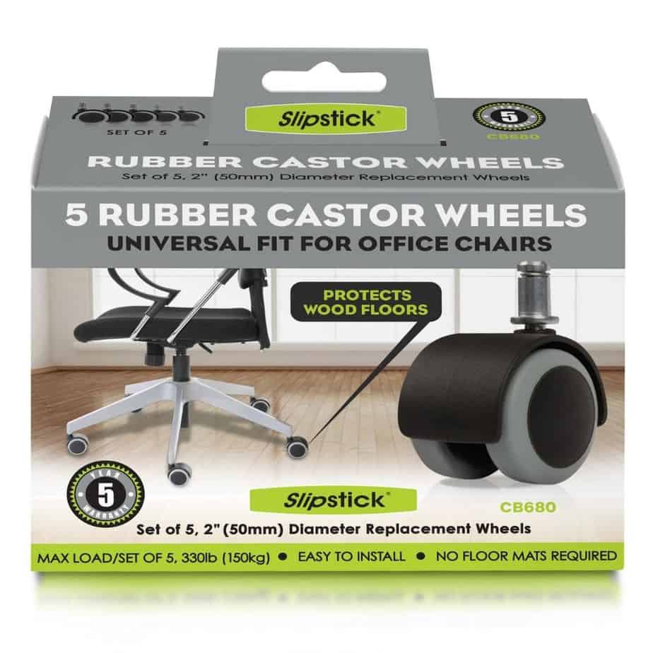 Cb680 Slipstick Rubber Castor Wheels, Are All Office Chair Wheels The Same