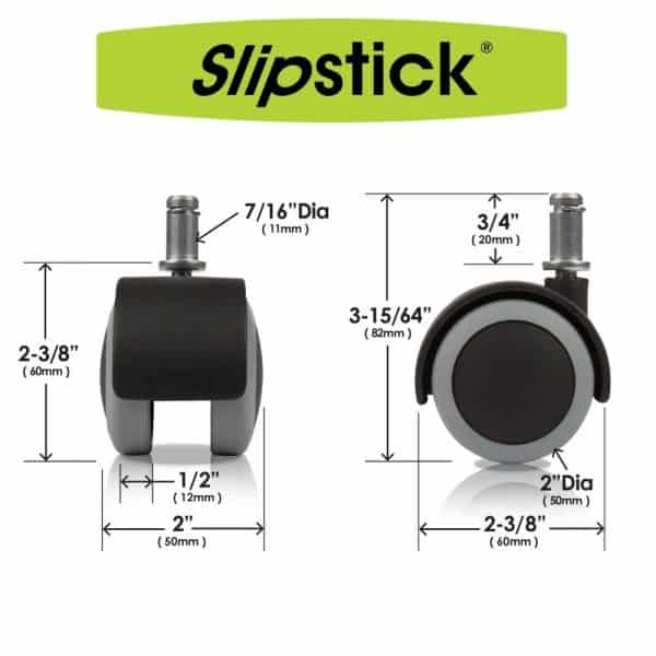 Slipstick CB680 Rubber Castor Wheels For Office Chairs Image 5