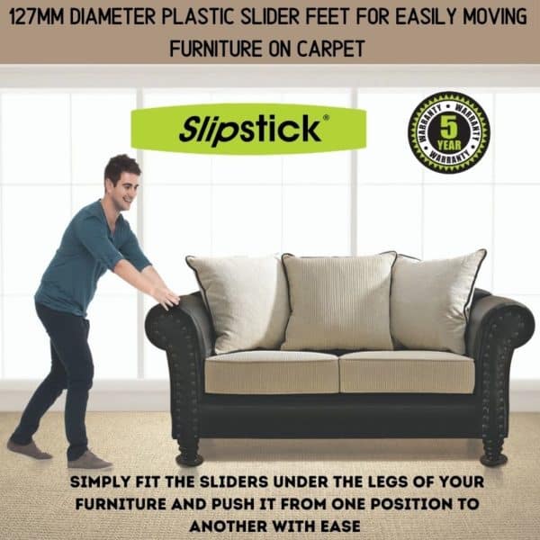 CB132 Slipstick 127mm Diameter Slider Feet For Moving Furniture on Carpet