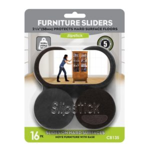 CB135 Slipstick 58mm Felt Furniture Slider for Hard Floors Image 1