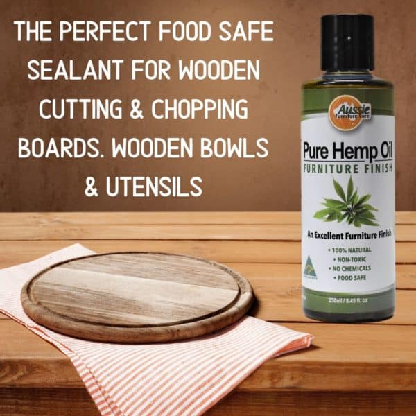 Pure Hemp Oil Food Safe Sealant for Wooden Chopping Boards & Utensils