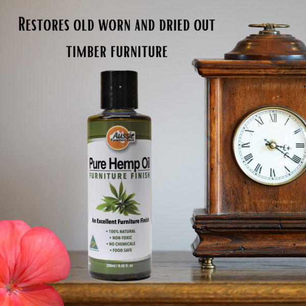 Pure Hemp Oil Furniture Finish Restores old worn and dried out timber furniture