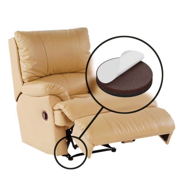Slipstick CB151 2 50mm Square Peel Stick Furniture Gripper Pads-Floor Protectors fitted under a recliner chair