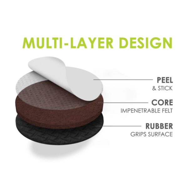 Slipstick CB151 2 50mm Square Peel Stick Furniture Gripper Pads-Floor Protectors 3D Design Image