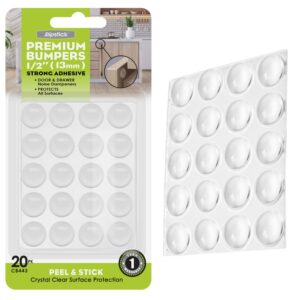 Front of packet of Slipstick CB443 13mm Round Clear Rubber Bumpers 20pack